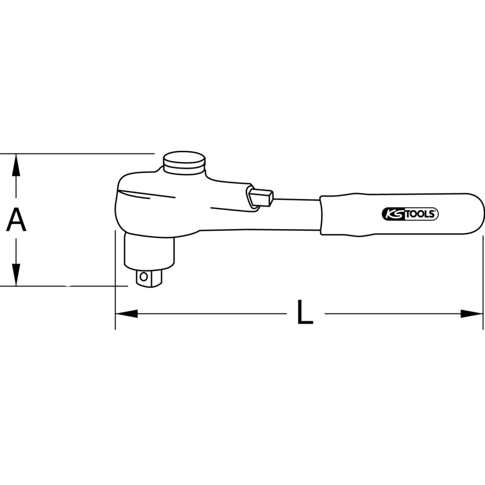 Produktabbildung Nr. 8: KS TOOLS 1/2" Umschaltknarre mit Schutzisolierung, 32 Zahn
