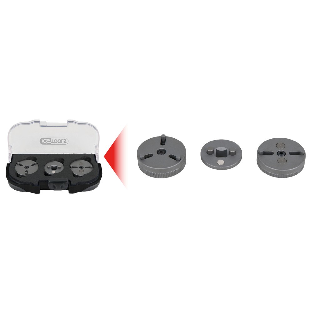 Produktabbildung Nr. 4: KS TOOLS Universal Bremskolben-Rückstell-Werkzeug-Adapter-Satz, 3-tlg