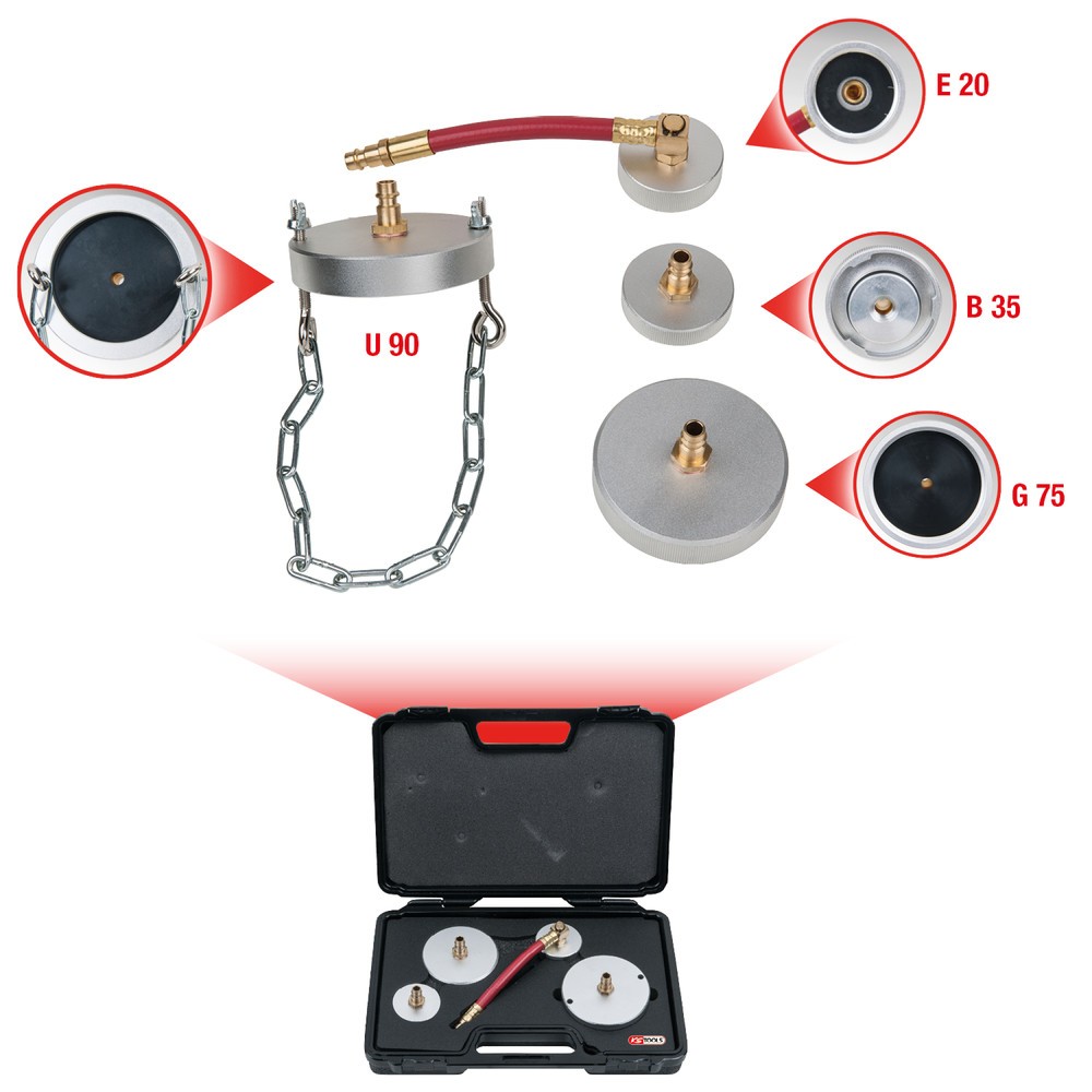 Produktabbildung Nr. 4: KS TOOLS Universal-Adaptersatz zur Bremsentlüftung, 4-tlg