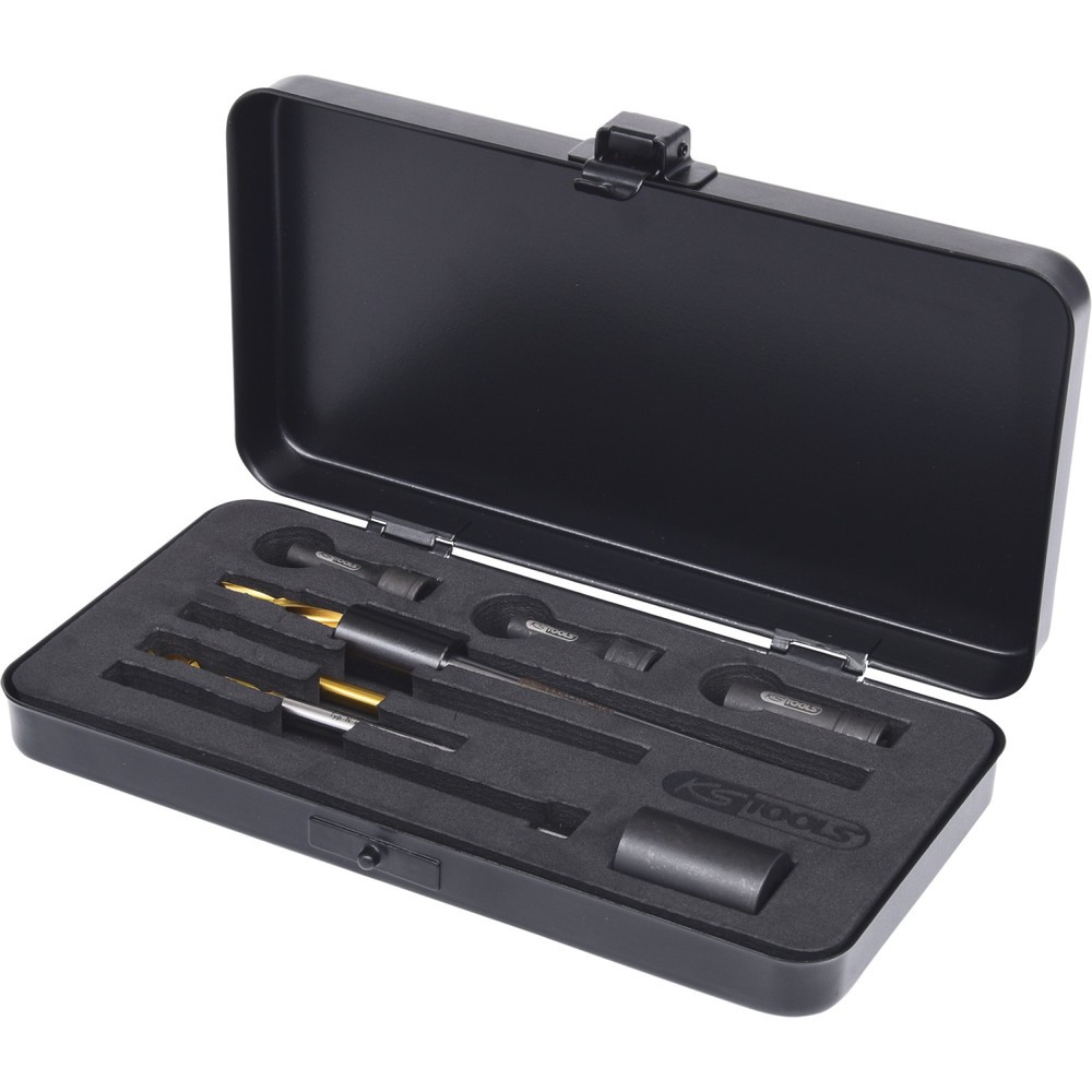 Produktabbildung: KS TOOLS Universal Glühkerzen-Ausbohrsatz M10 x 1, 8-tlg