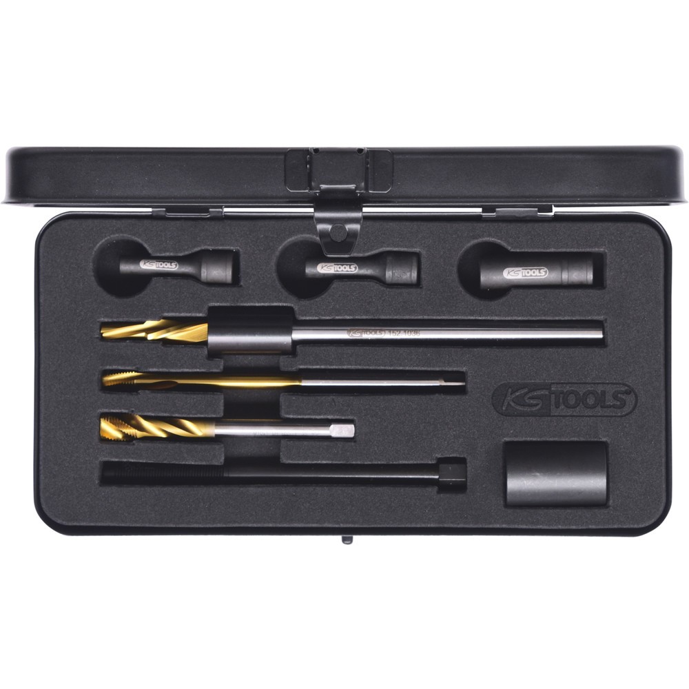 Produktabbildung Nr. 20: KS TOOLS Universal Glühkerzen-Ausbohrsatz M10 x 1, 8-tlg