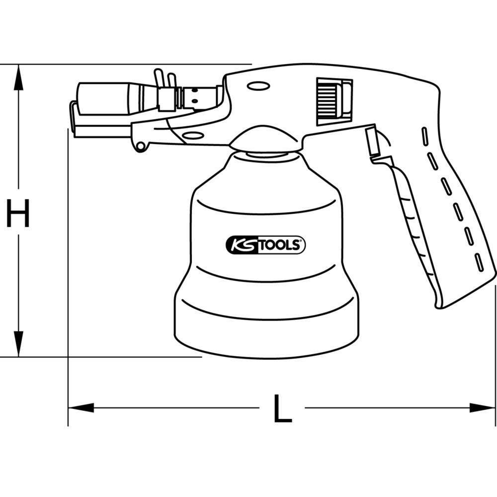 Produktabbildung Nr. 5: KS TOOLS Universal-Kartuschenlötgerät mit Piezo-Zündung, blau