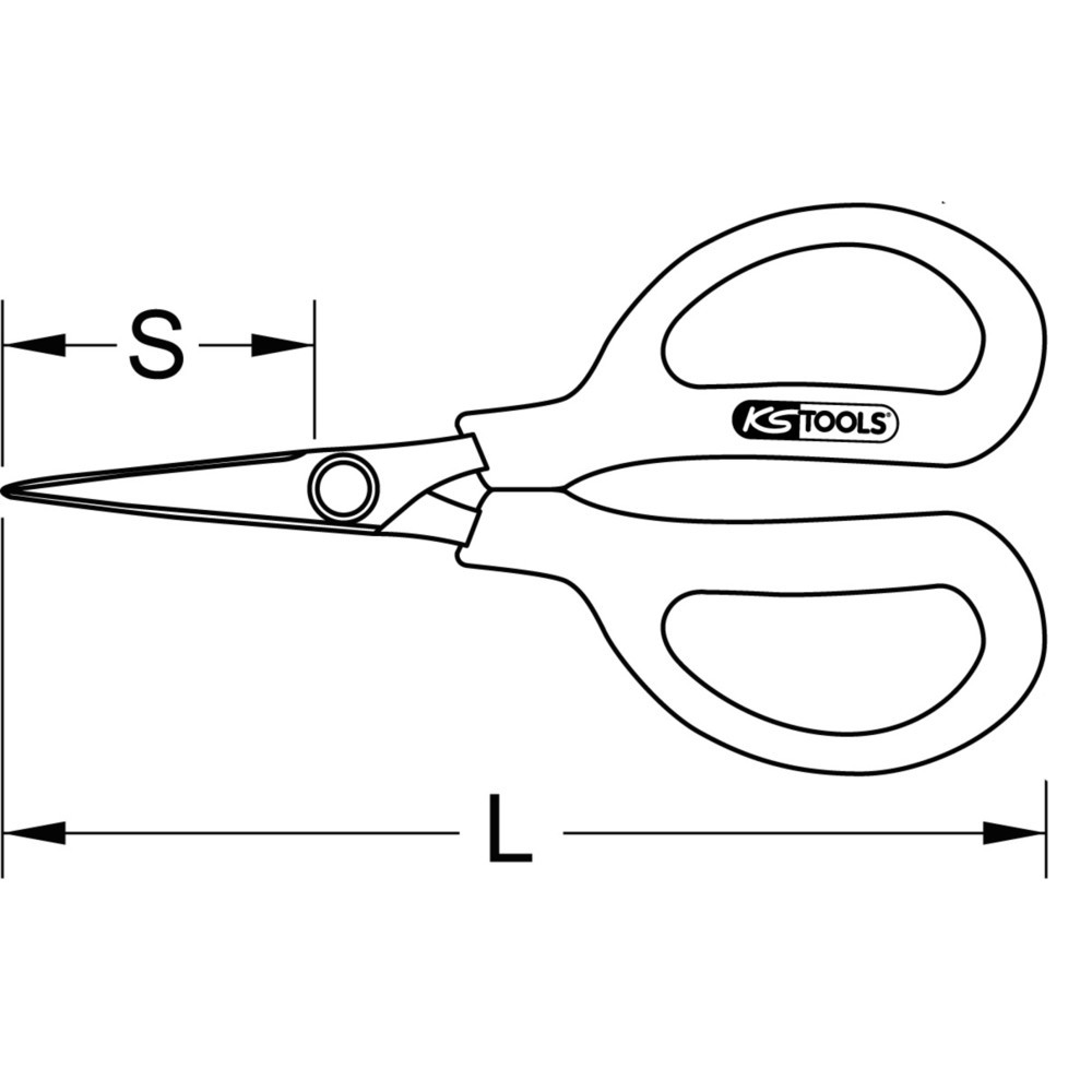 Produktabbildung Nr. 5: KS TOOLS Universal-Kevlar-Werkstattschere, 140mm
