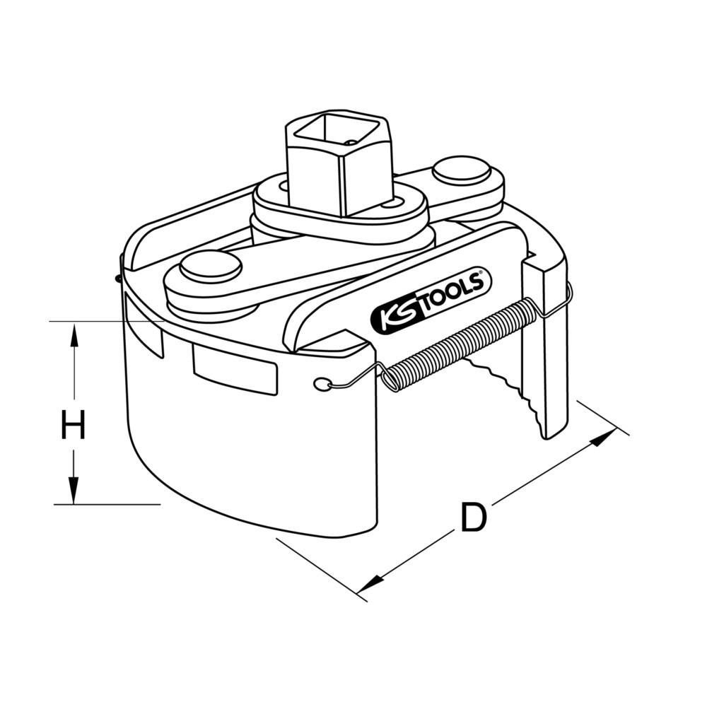 Produktabbildung Nr. 15: KS TOOLS Universal-Ölfilter-Spannschlüssel 60-80 mm