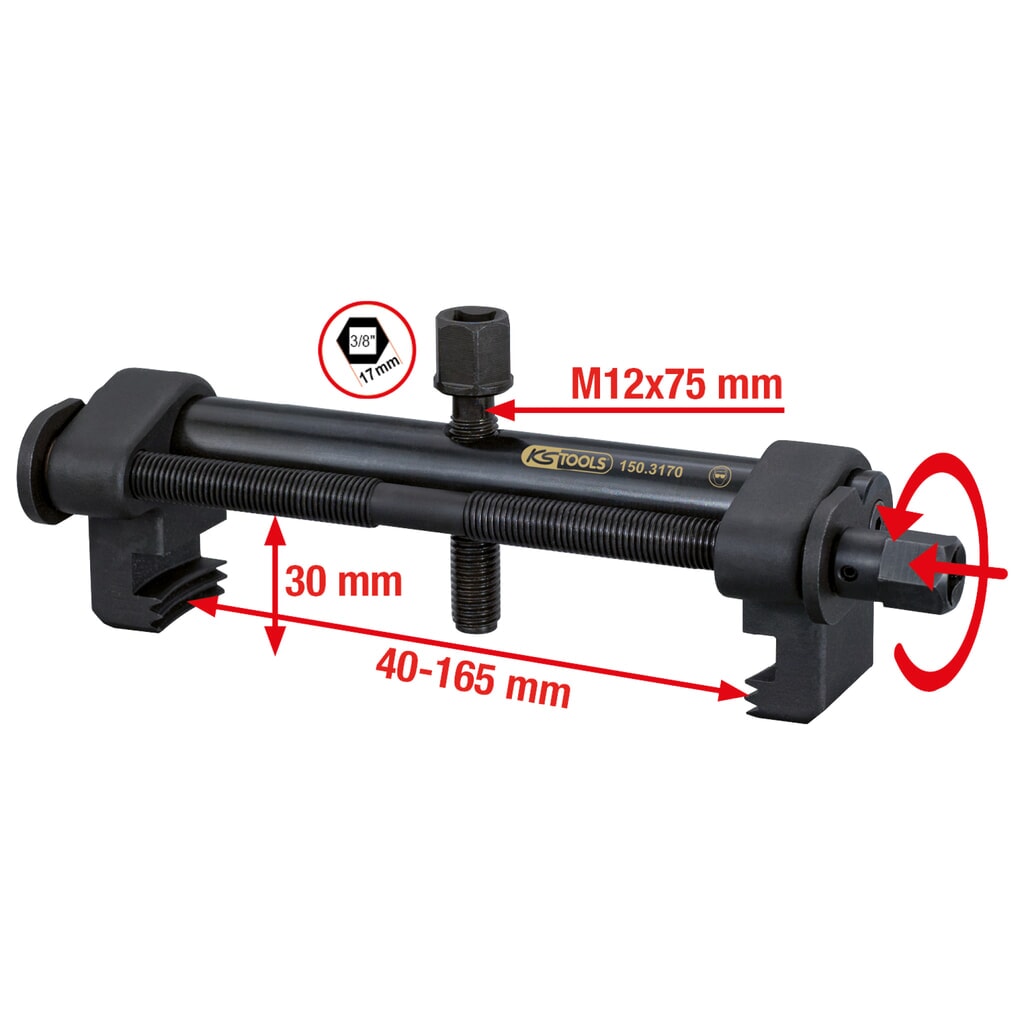 Produktabbildung Nr. 6: KS TOOLS Universal-Rillen-Riemenscheiben-Abzieher Ø 40-165 mm