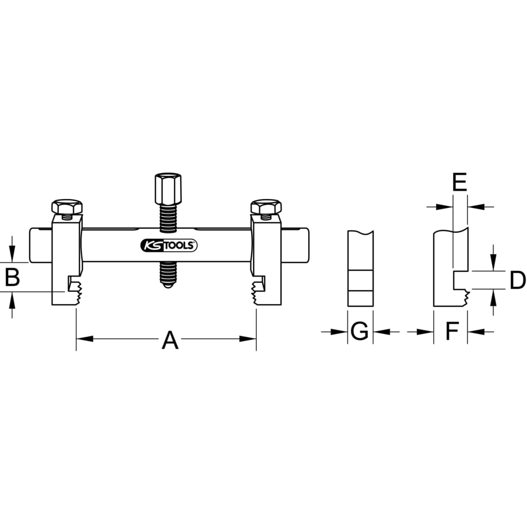 KS TOOLS Universal-Rillen-Riemenscheiben-Abzieher Ø 40-165 mm Produktabbildung Nr. 10: KS TOOLS Universal-Rillen-Riemenscheiben-Abzieher Ø 40-165 mm
