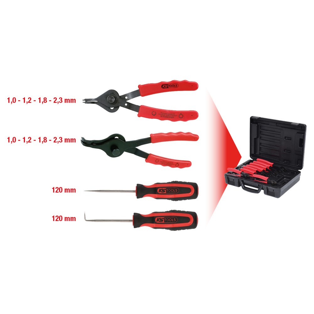 Produktabbildung: KS TOOLS Universal-Sicherungszangen-Satz, 10-tlg