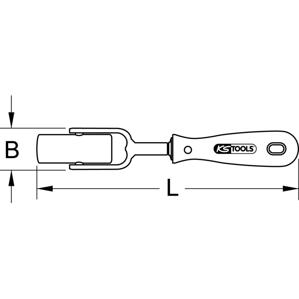 Produktabbildung: KS TOOLS Universal-Stockschraubschlüssel-Antriebswerkzeug, M8/M10