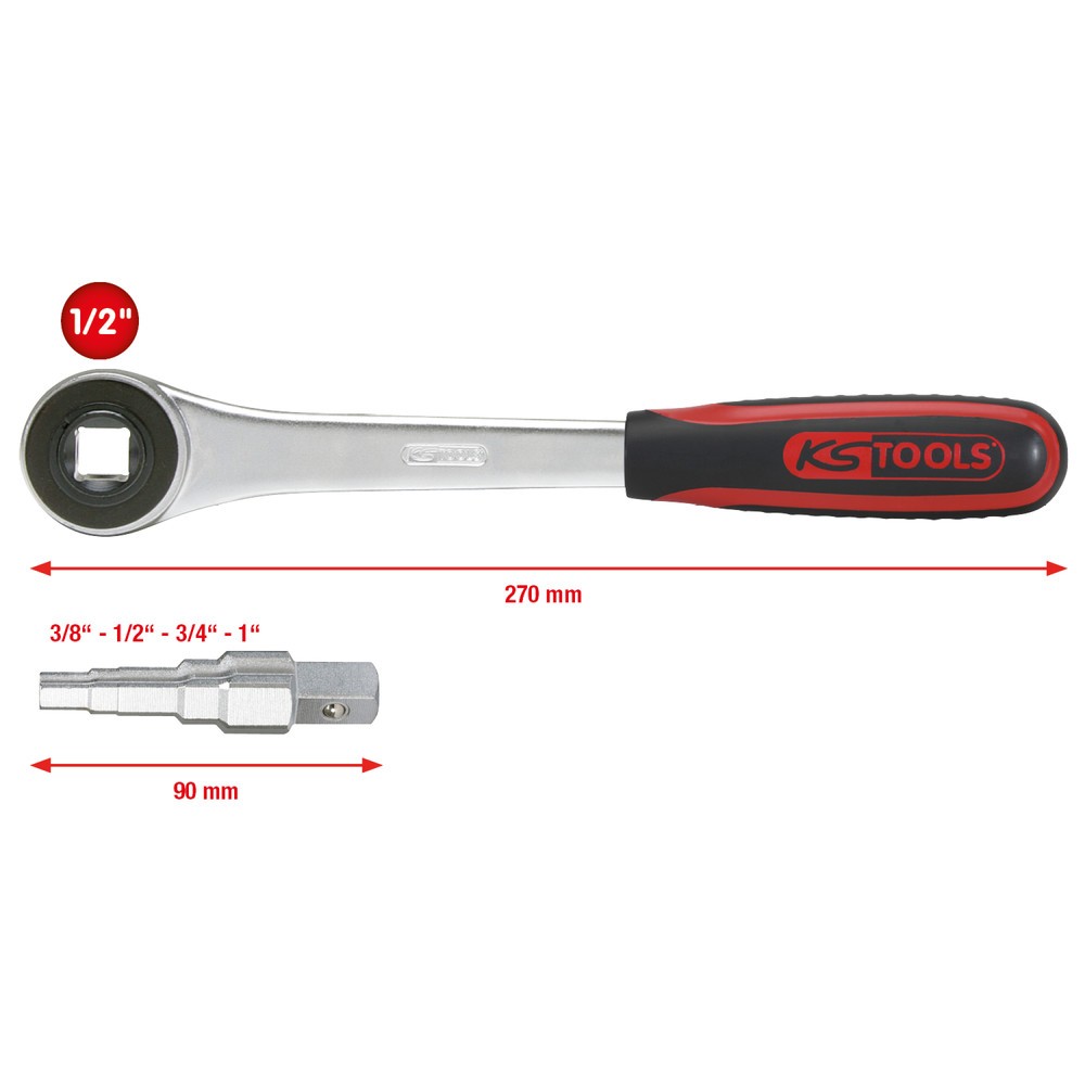 Produktabbildung Nr. 4: KS TOOLS Universal-Stufenschlüssel-Satz 3/8"-1", 2-tlg