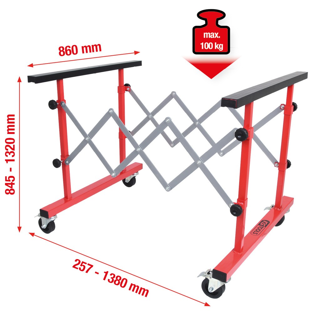 Produktabbildung Nr. 1: KS TOOLS Universal Teleskop-Mehrzweckwagen, 257-1380mm