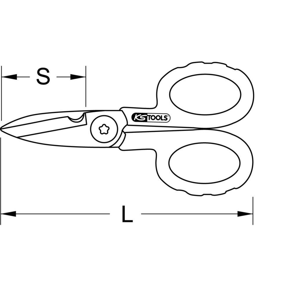 Produktabbildung Nr. 10: KS TOOLS Universal-Werkstattschere, 143mm