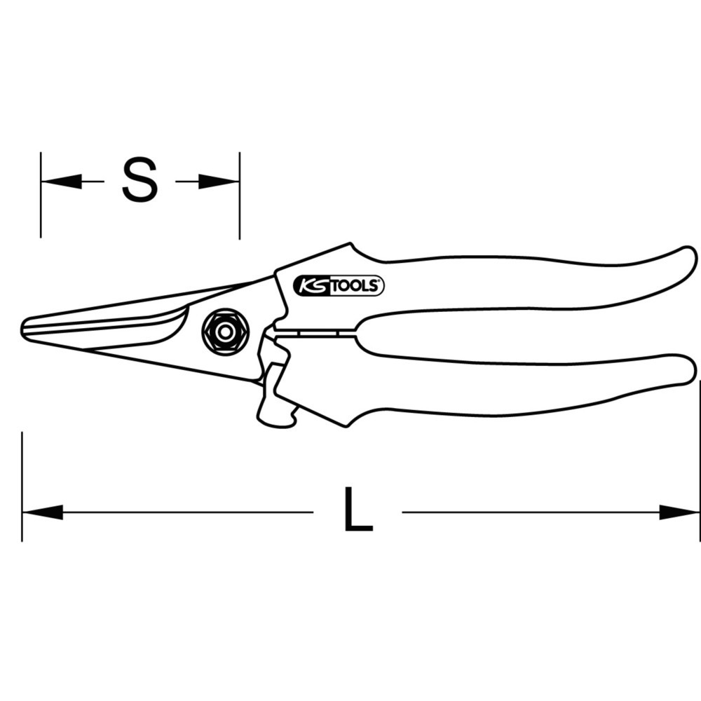 Produktabbildung Nr. 5: KS TOOLS Universal-Werkstattschere, 190mm, selbstöffnend