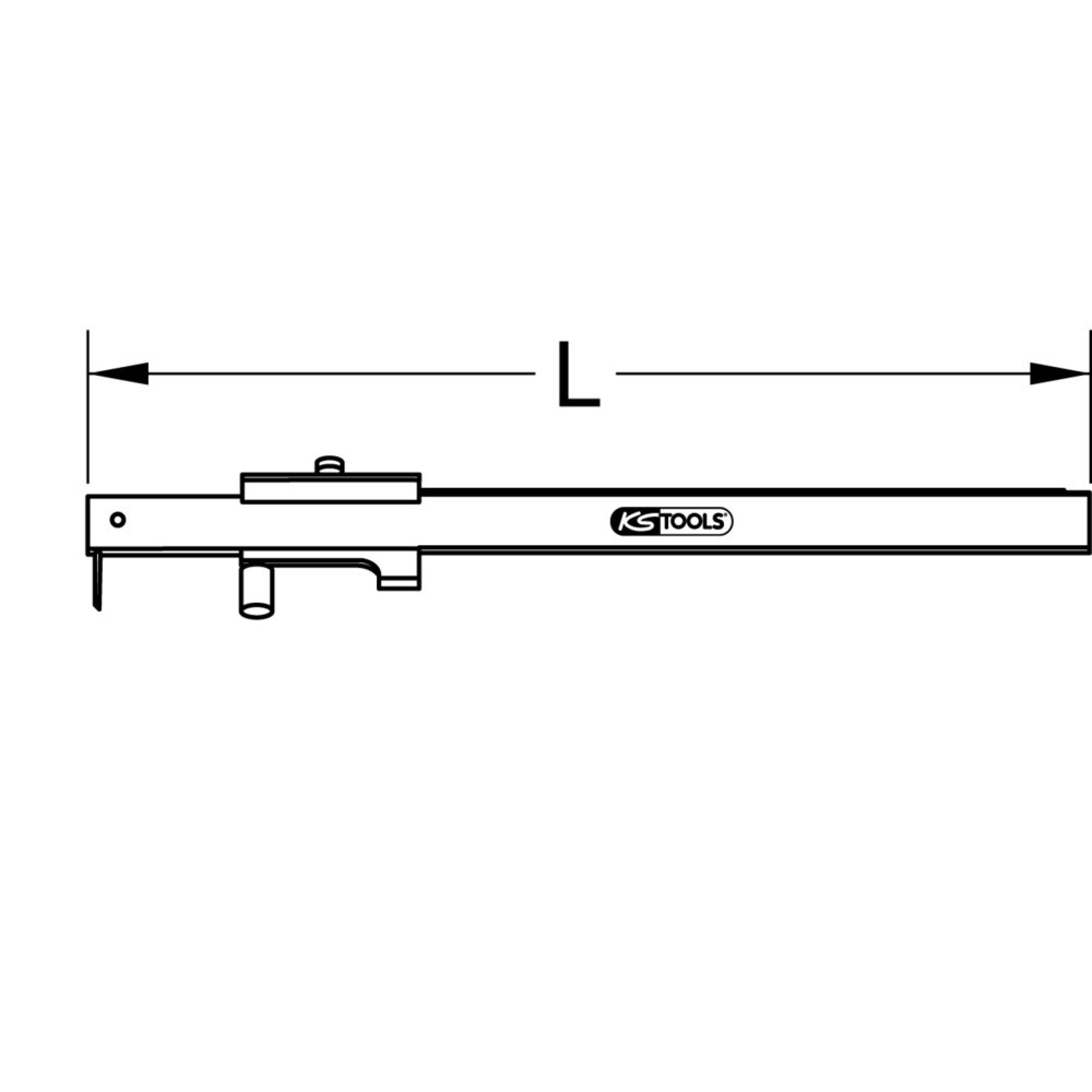 Produktabbildung Nr. 6: KS TOOLS Universalstreichmaß mit Anschlagrolle, 200mm