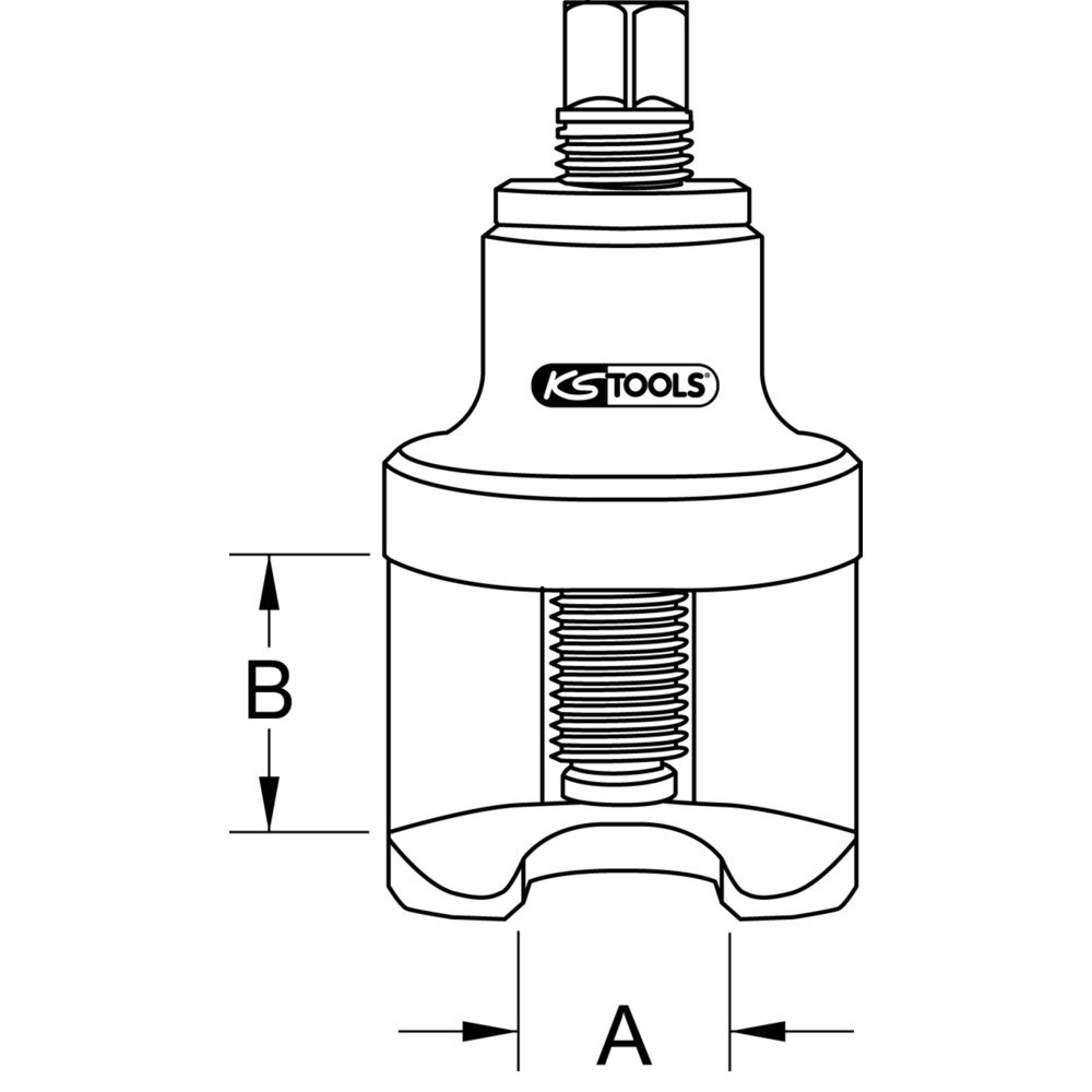 Produktabbildung Nr. 6: KS TOOLS Vibro-Impact Universal-Kugelgelenk-Abzieher-Glocke 35 x 60 mm