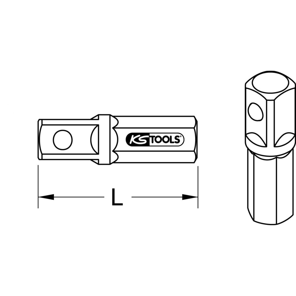 Produktabbildung Nr. 10: KS TOOLS 1/4" Vierkant-Adapter,f.Bitratschenschlüssel 1/4"