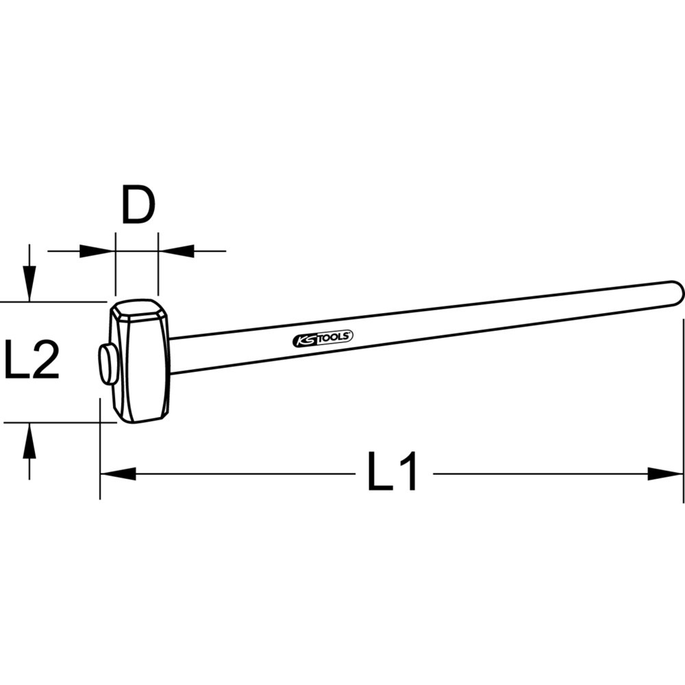 Produktabbildung Nr. 2: KS TOOLS Vorschlaghammer mit Hickorystiel, 4000g