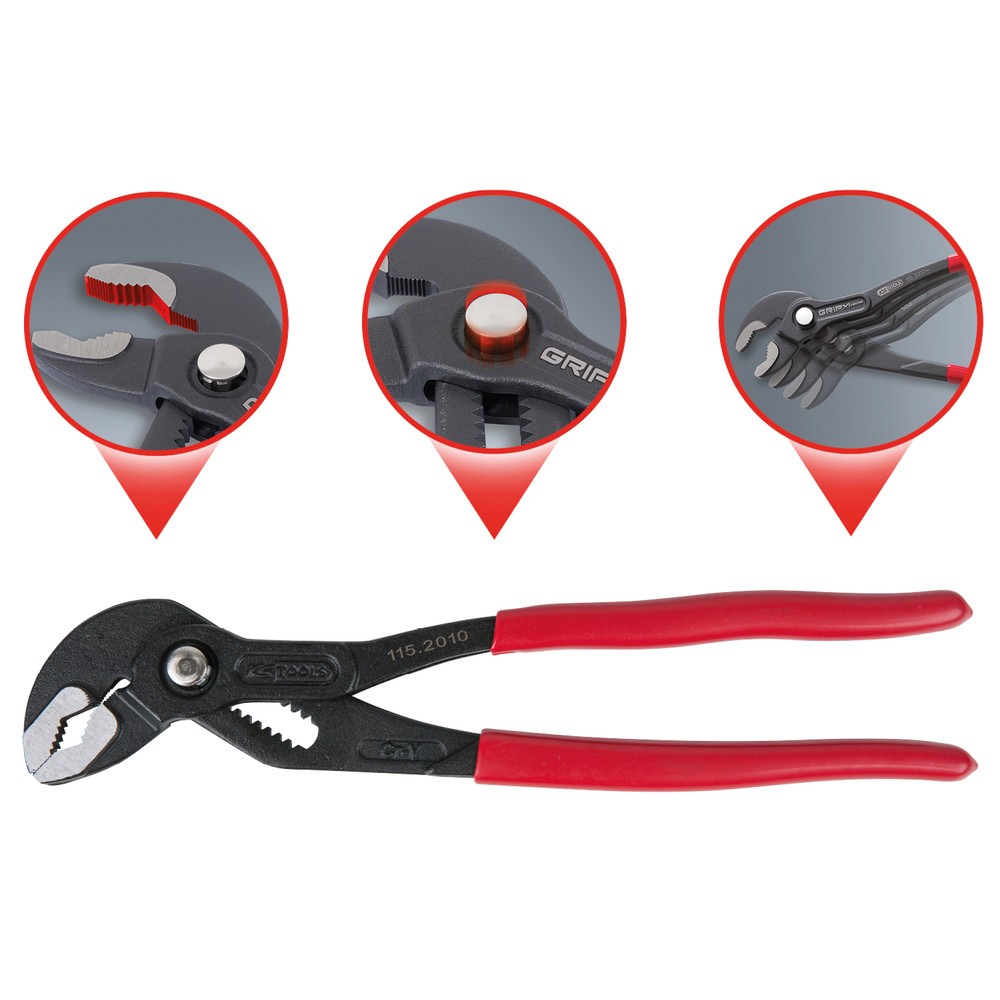 Produktabbildung Nr. 10: KS TOOLS Wasserpumpenzange mit Druckknopfverstellung, 175mm