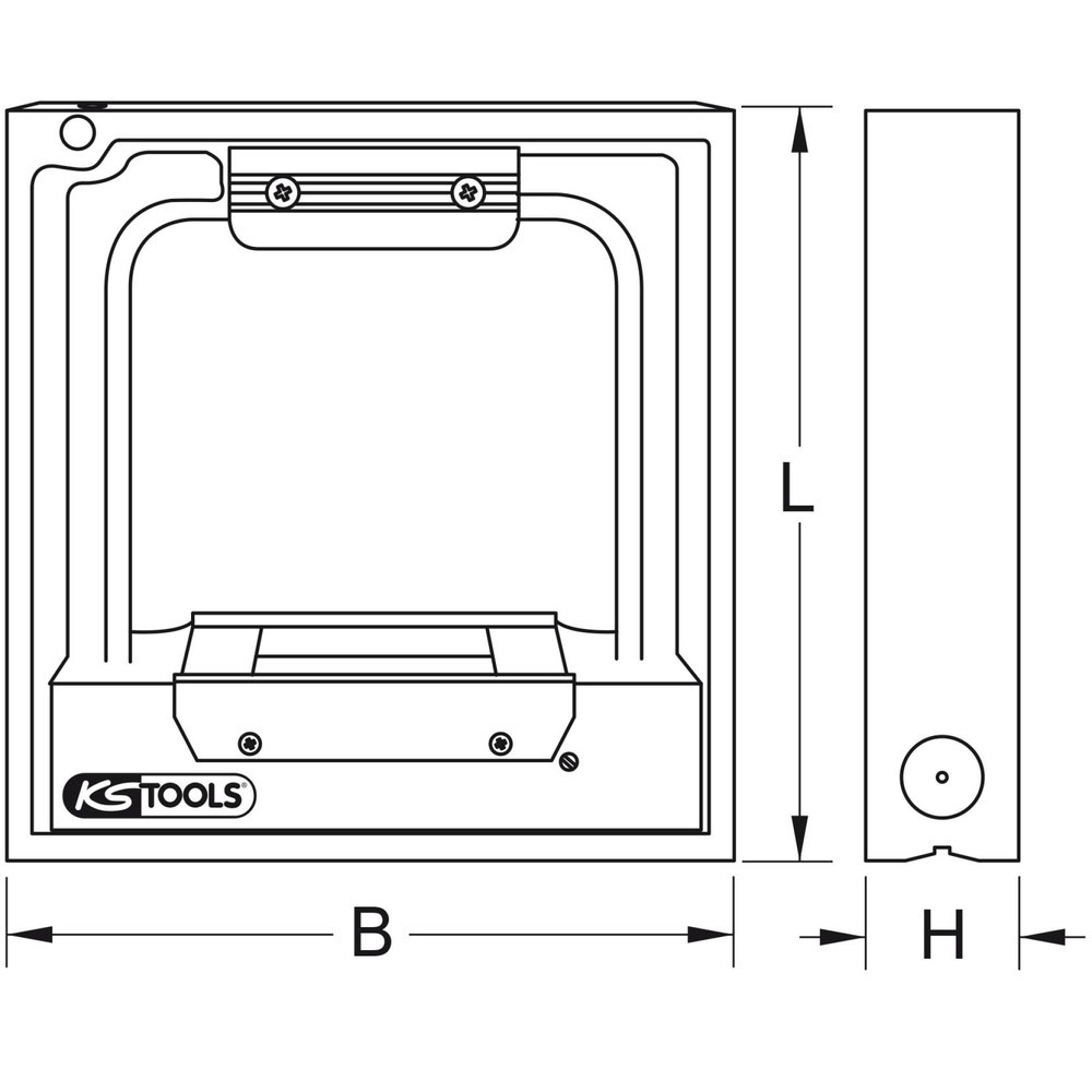 Produktabbildung Nr. 6: KS TOOLS Wasserwaage, mit Rahmen, 200 mm