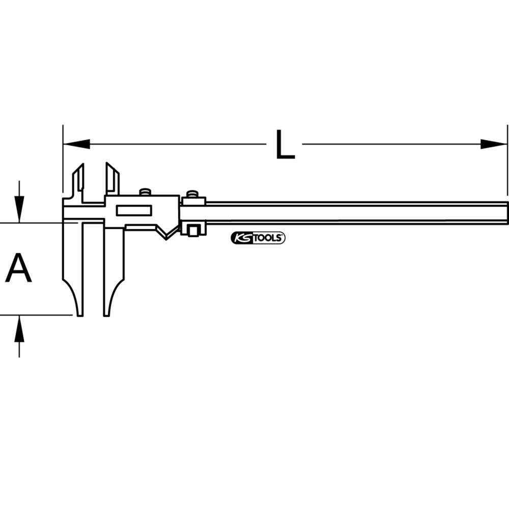Produktabbildung Nr. 3: KS TOOLS Werkstatt-Messschieber ohne Spitzen digital, 0-300mm