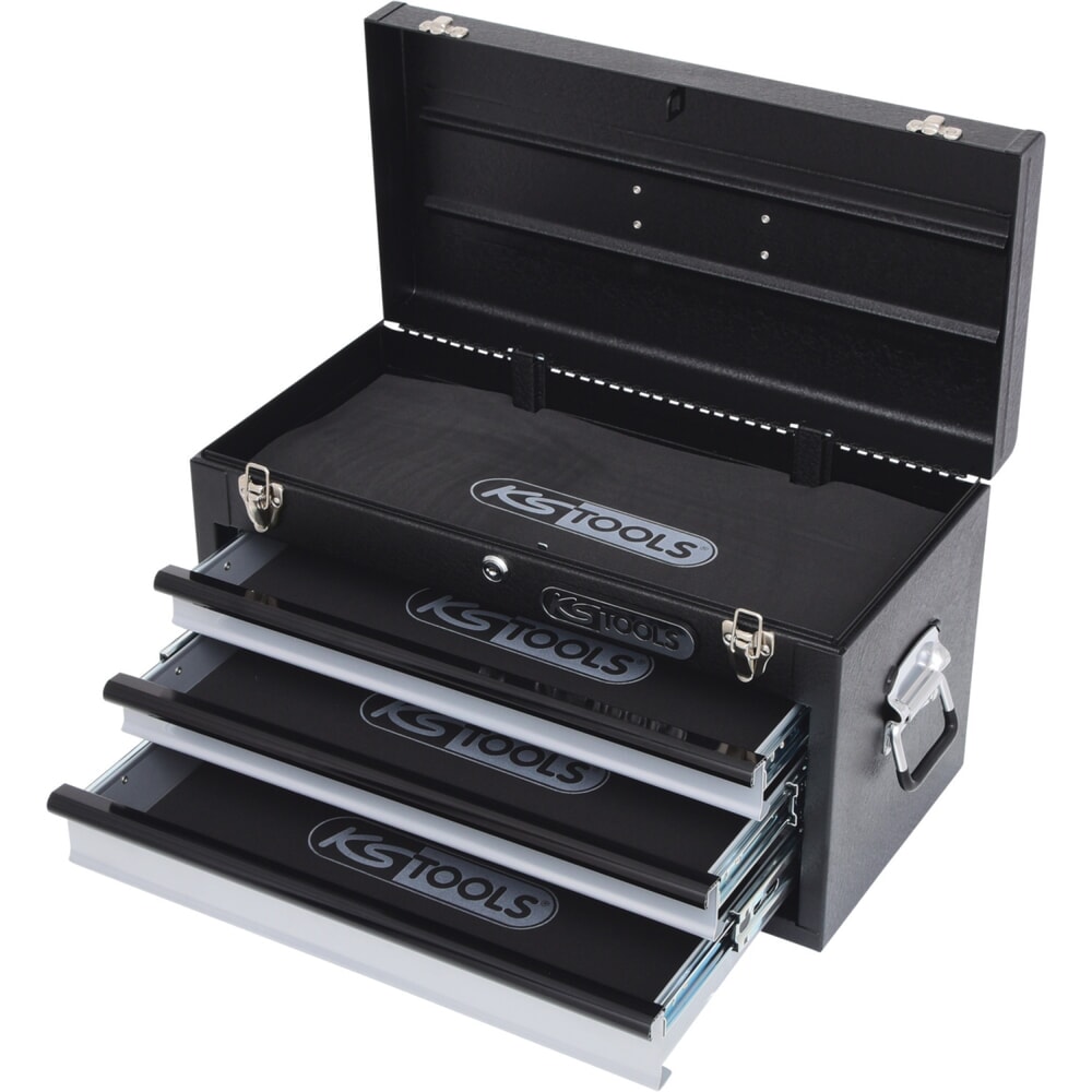 Produktabbildung: KS TOOLS Werkzeugtruhe mit 3 Schubladen-schwarz, L508xH255xB303mm