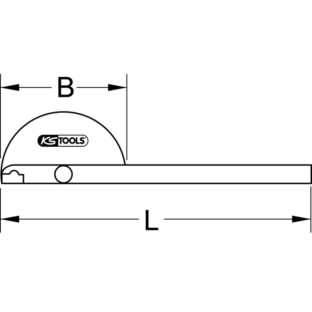 Produktabbildung Nr. 5: KS TOOLS Winkelgradmesser, 220mm