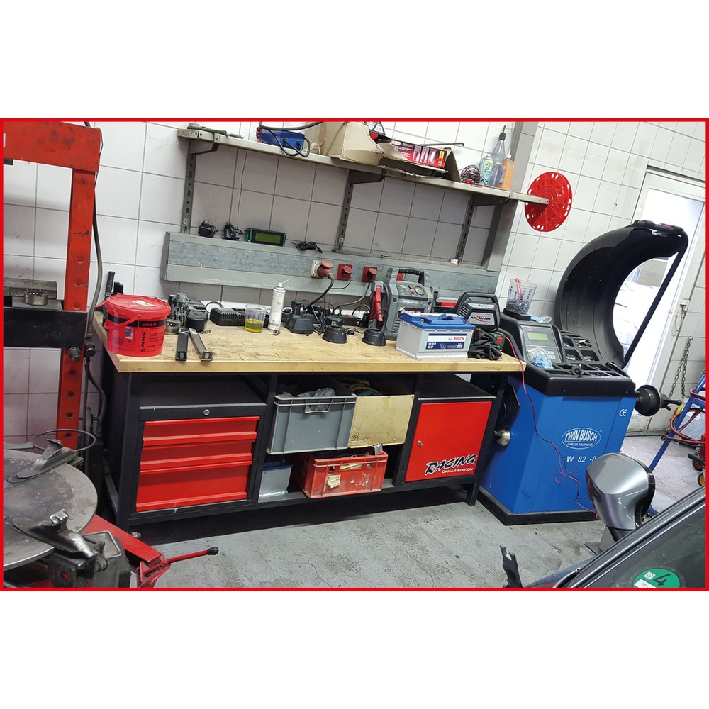 Produktabbildung Nr. 2: KS TOOLS XXL-Werkbank mit 3 Schubladen und 1 Tür