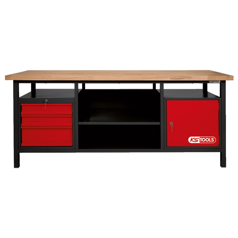 Produktabbildung Nr. 6: KS TOOLS XXL-Werkbank mit 3 Schubladen und 1 Tür