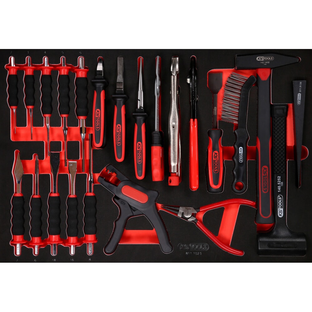 KS TOOLS Zangen- / Hammer- / und Meißel-Satz, 23-tlg Produktabbildung: KS TOOLS Zangen- / Hammer- / und Meißel-Satz, 23-tlg
