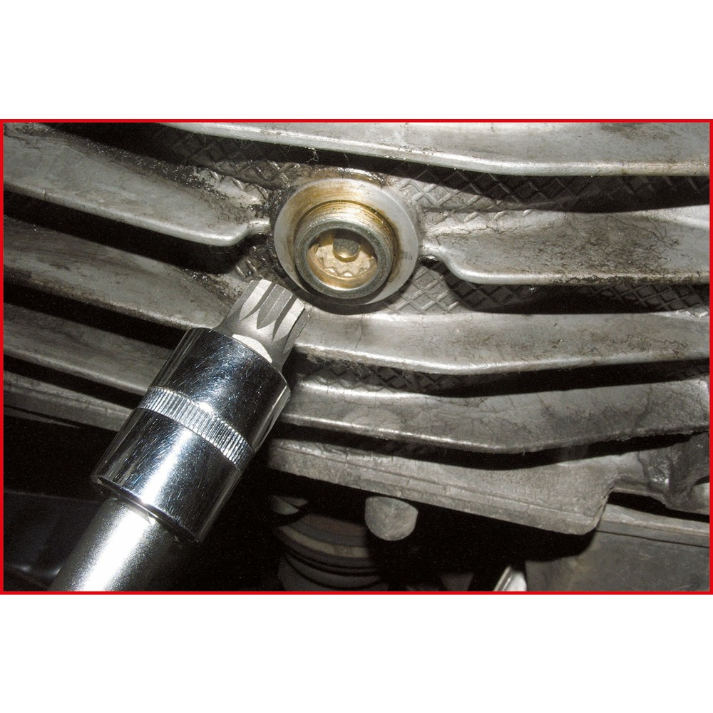 Produktabbildung Nr. 2: KS TOOLS 1/2" Bit-Stecknuss XZN mit Stirnlochbohrung, M16, 55 mm