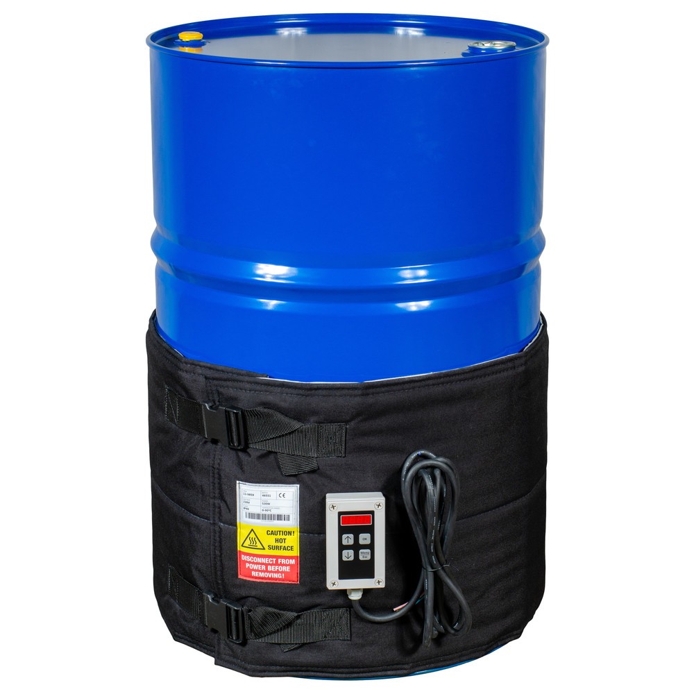 Produktabbildung Nr. 1: Kuhlmann Fass-Heizmanschette mit digitalem Regler, 200-220 l, 0-90ºC, 230 V, 530 W, LxH 1.990 x 450 mm