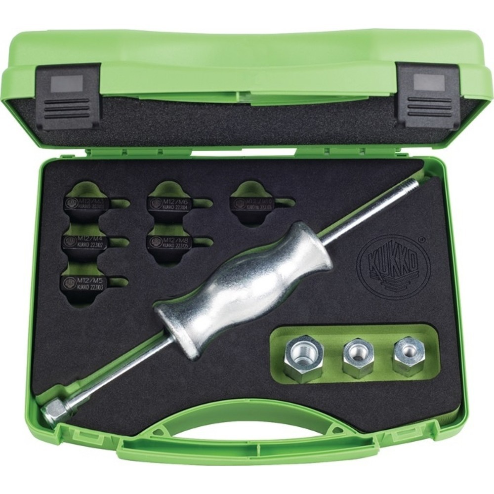 Produktabbildung: KUKKO Gleithammersatz KS-22-01, 10-teilig, im Kunststoffkoffer