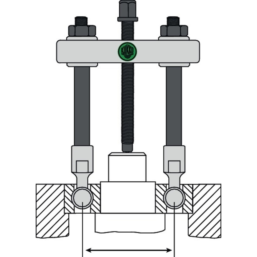 Produktabbildung Nr. 6: KUKKO Kugellagerabziehersatz 69 7tlg.Spannber.35-120mm