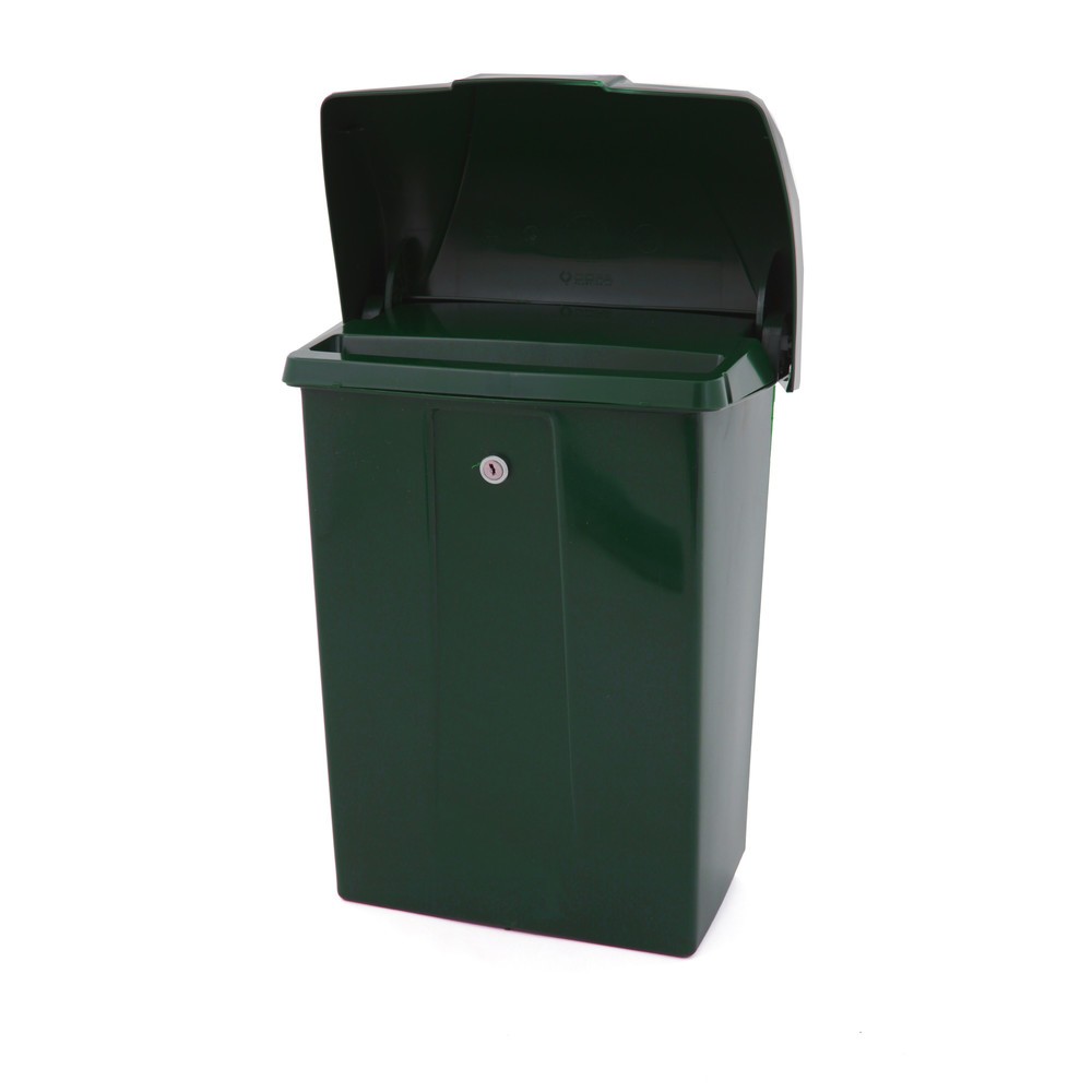 Produktabbildung Nr. 2: Kunststoff Briefkasten mit Schutzabdeckung, abschließbar, grün