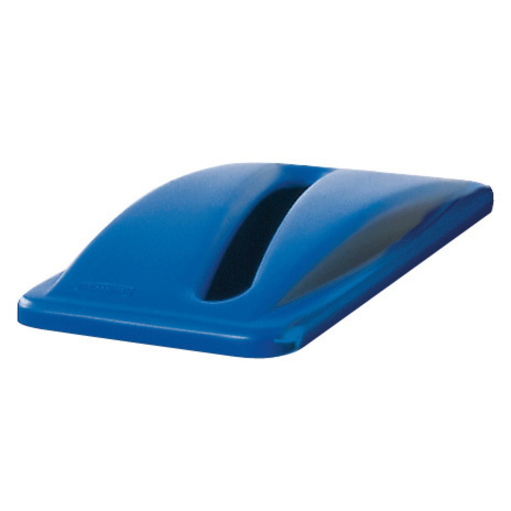 Produktabbildung: Kunststoffdeckel für Wertstoffsammler Rubbermaid Slim Jim®, 60 und 87 Liter, Papiereinwurf, blau