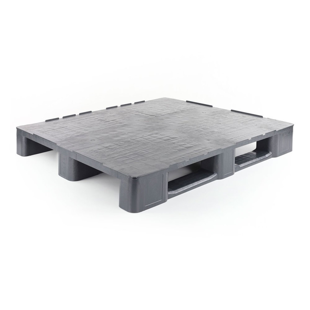 Produktabbildung: Kunststoffpalette, 1200x1000x145 mm, mit geschlossenem Oberdeck