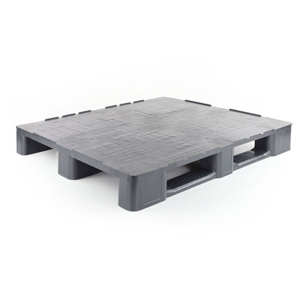 Produktabbildung: Kunststoffpalette, 1200x1000x145 mm, mit geschlossenem Oberdeck