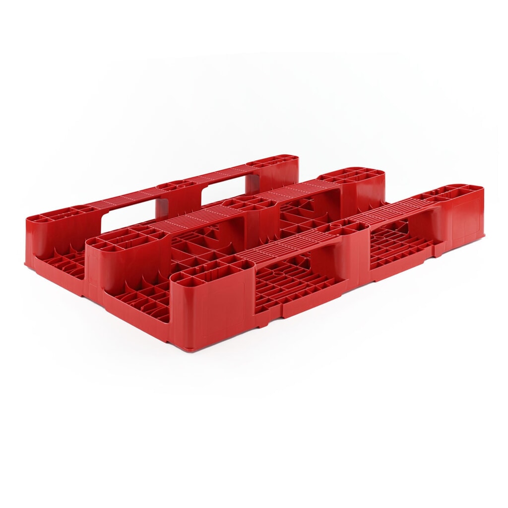 Kunststoffpalette, 1200x800x145 mm, rot Produktabbildung Nr. 2: Kunststoffpalette, 1200x800x145 mm, rot