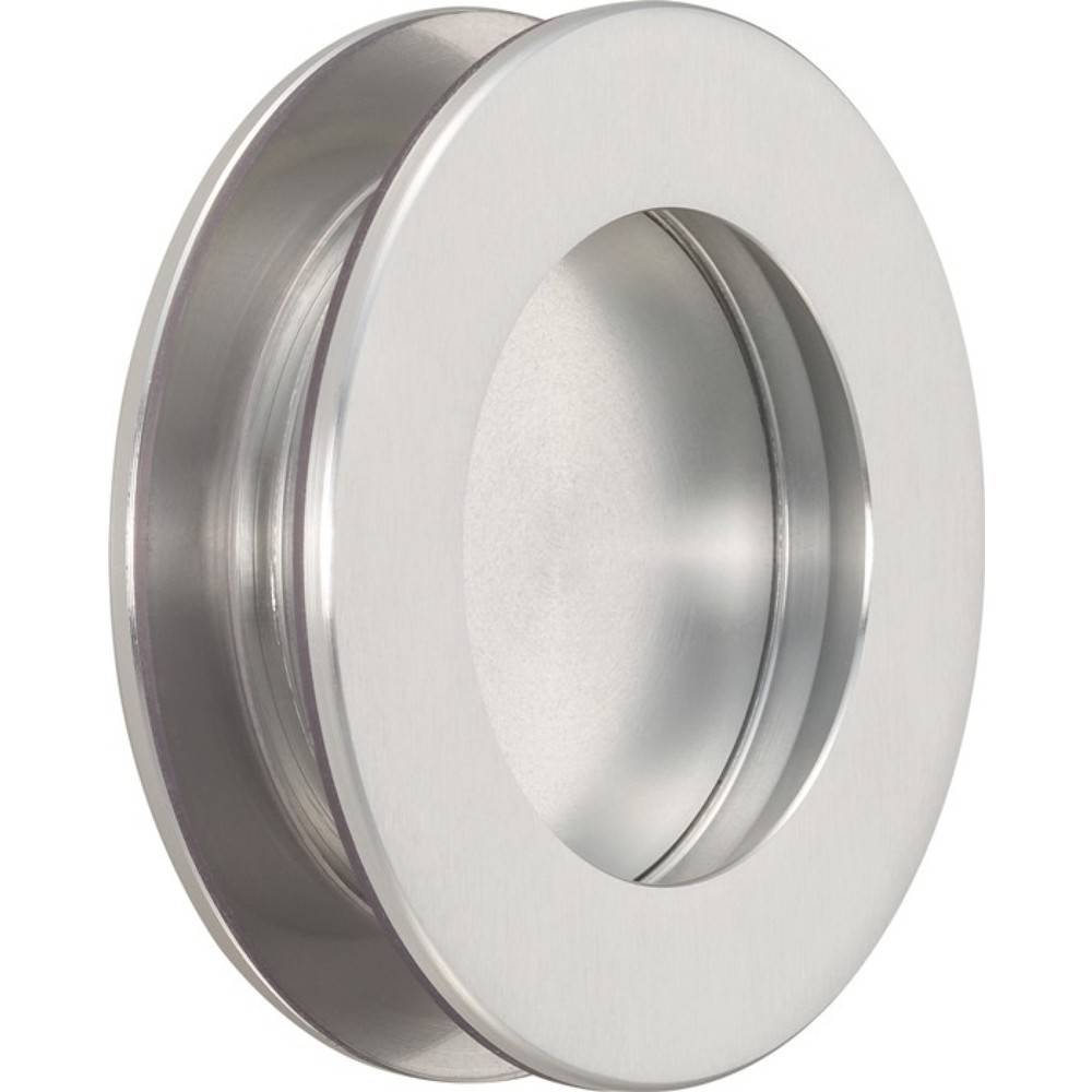 Produktabbildung: KWS Muschelgriff 5254, Aluminium silberfarbig eloxiert, Einlass-Ø 50 mm