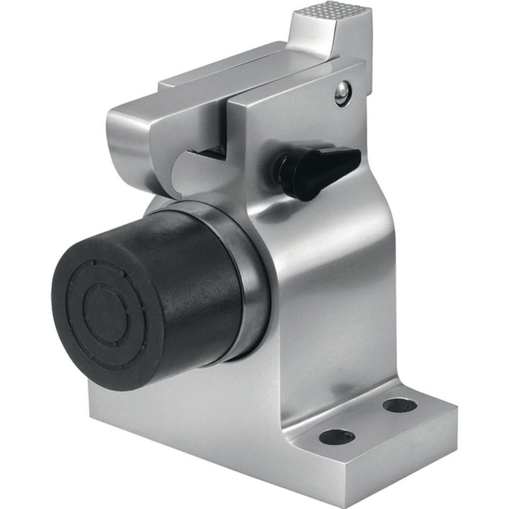 Produktabbildung: KWS Türfeststeller 1010.02, Aluminium silberfarbig lackiert, Bodenmontage