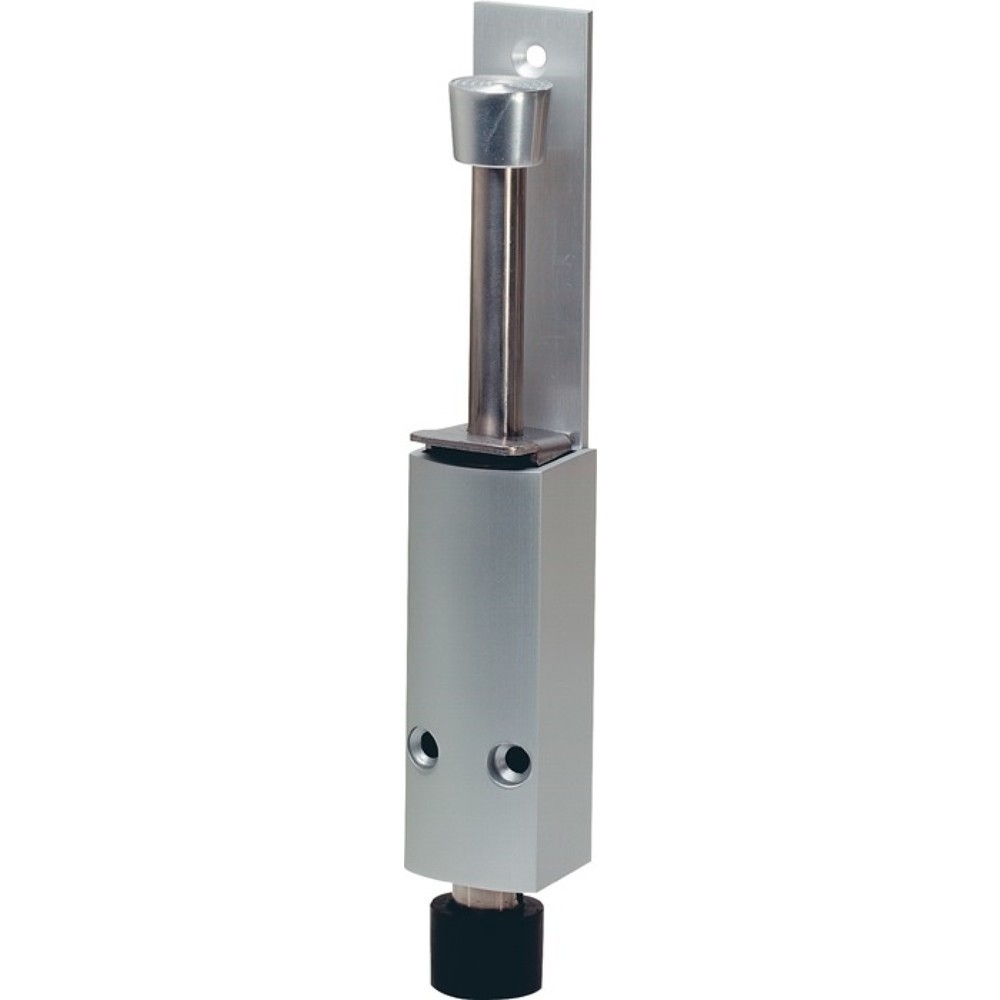 Produktabbildung: KWS Türfeststeller 1222.02, Hubhöhe 60 mm, Aluminium silberfarbig lackiert, Türmontage