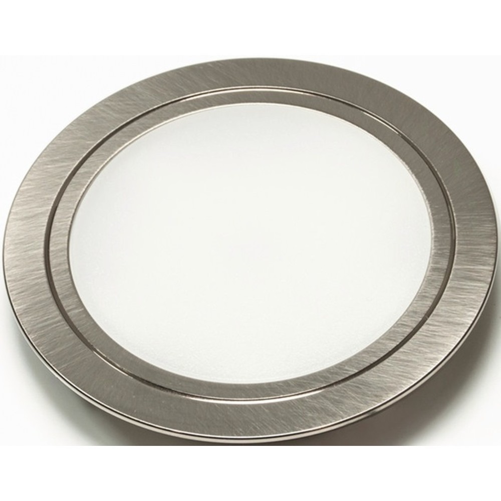 Produktabbildung: L&S Einbauleuchte Chip, Einlass-Ø 68 mm, Emotion 12 V 4 W, Rahmenfarbe Edelstahloptik