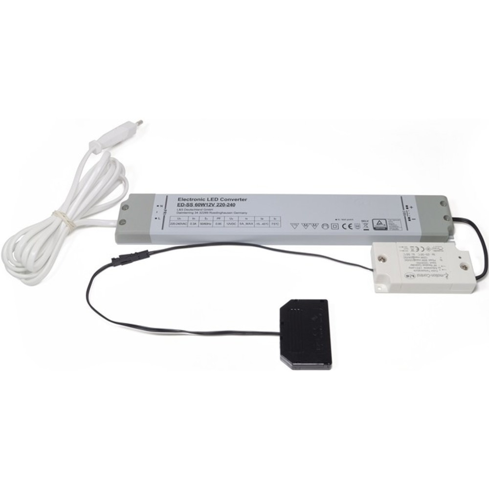 Produktabbildung: L&S Emotion 1-Kanal Funksteuerung Serie Frankfurt, 60 W, 230 V 12 V, 6-fach Verteiler
