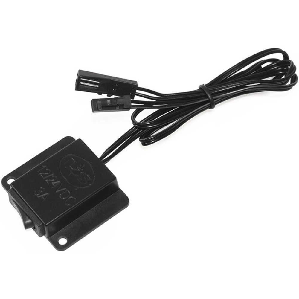 Produktabbildung: L&S Wippenschalter, 36 / 72 W schwarz, 12 / 24 V