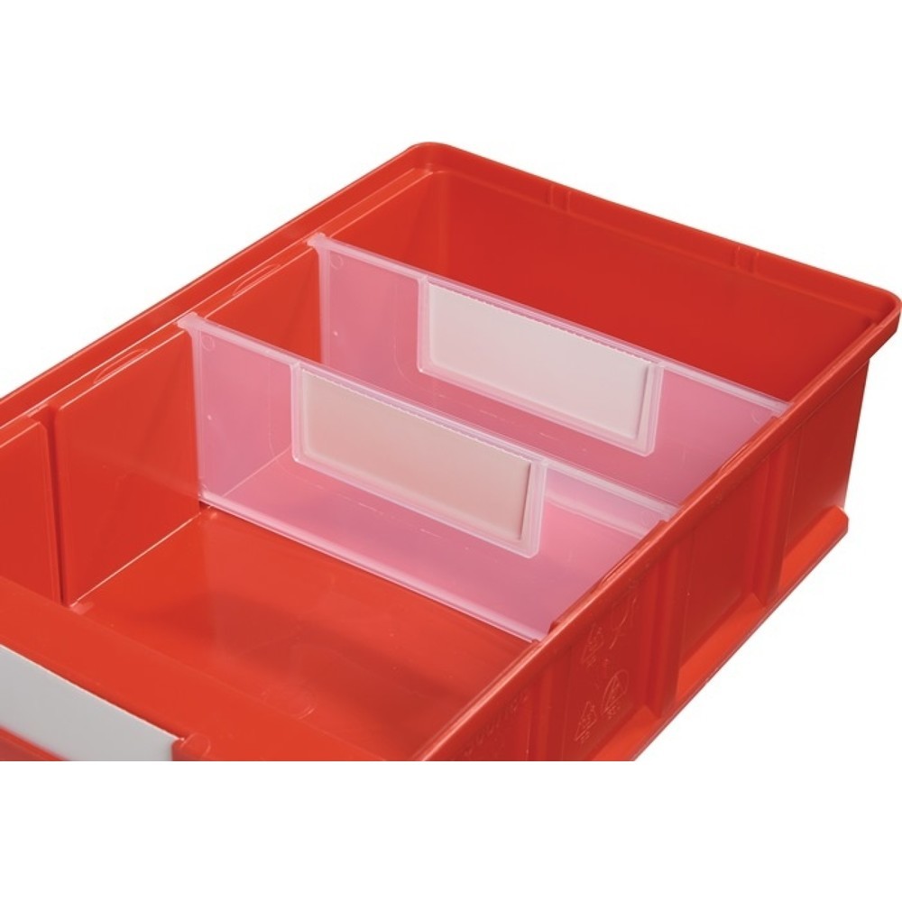 Produktabbildung: LA-KA-PE Trennwand, PP transparent, für Regalkasten B. 93 mm