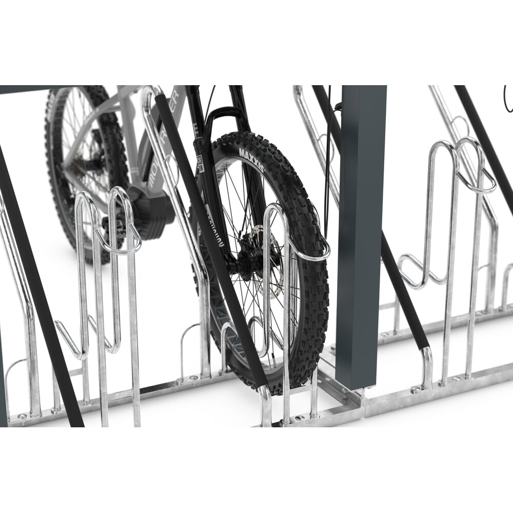 Produktabbildung Nr. 3: Lademodul für wsm® Anlehnparker, 1-seitige Radeinstellung, Breite 3.100 mm, 6 Stellplätze