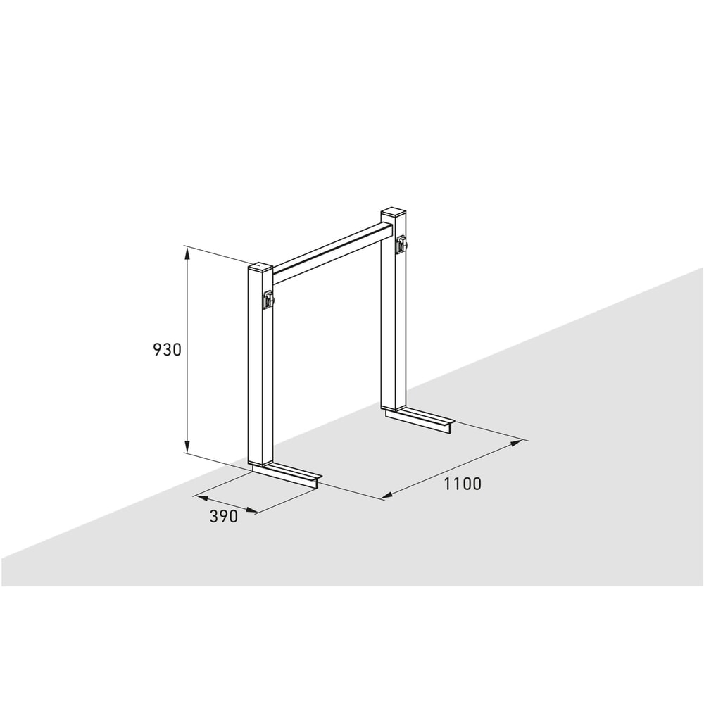 Produktabbildung Nr. 8: Lademodul für wsm® Anlehnparker, 1-seitige Radeinstellung, Breite 1.100 mm, 2 Stellplätze