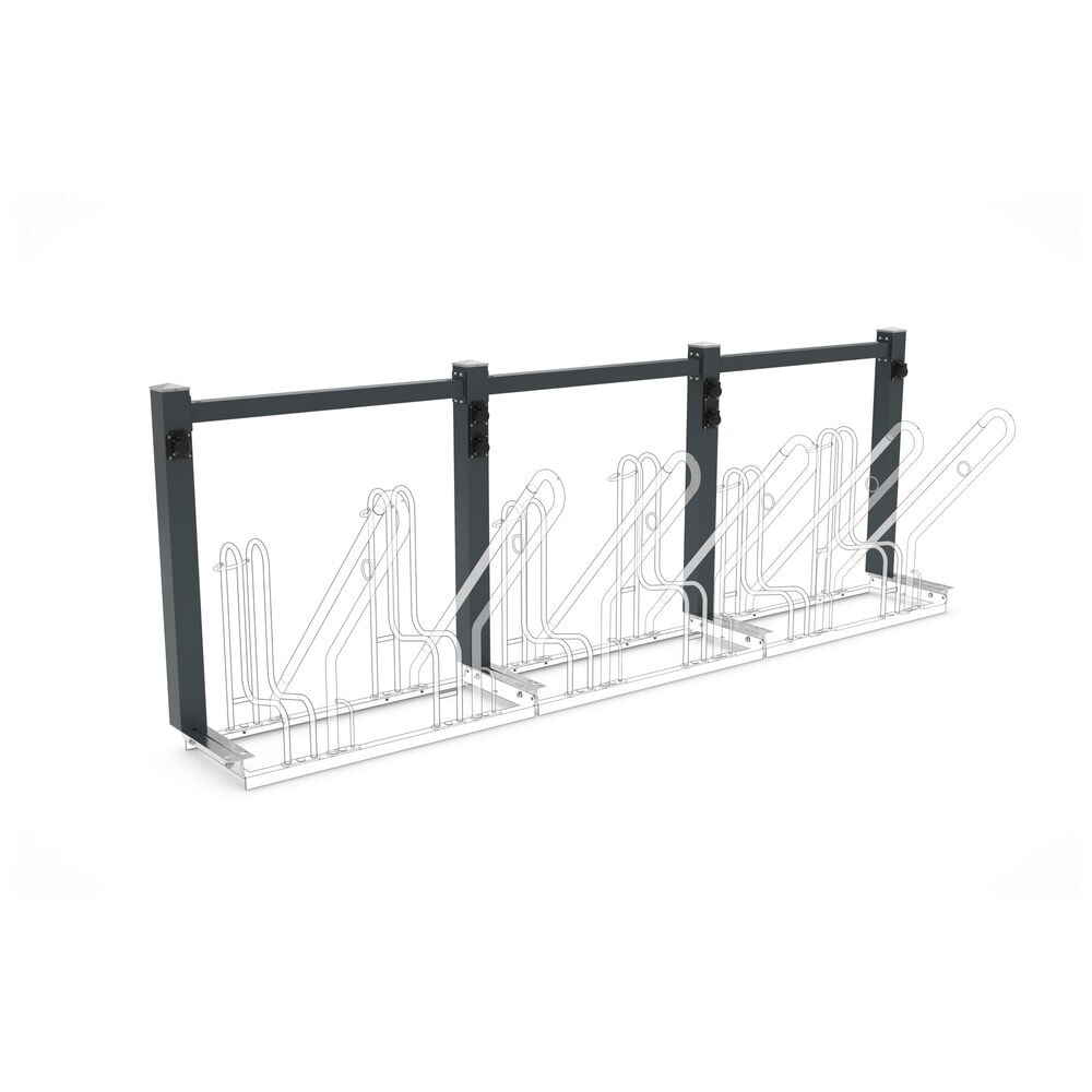 Produktabbildung Nr. 1: Lademodul für wsm® Anlehnparker, 1-seitige Radeinstellung, Breite 3.100 mm, 6 Stellplätze