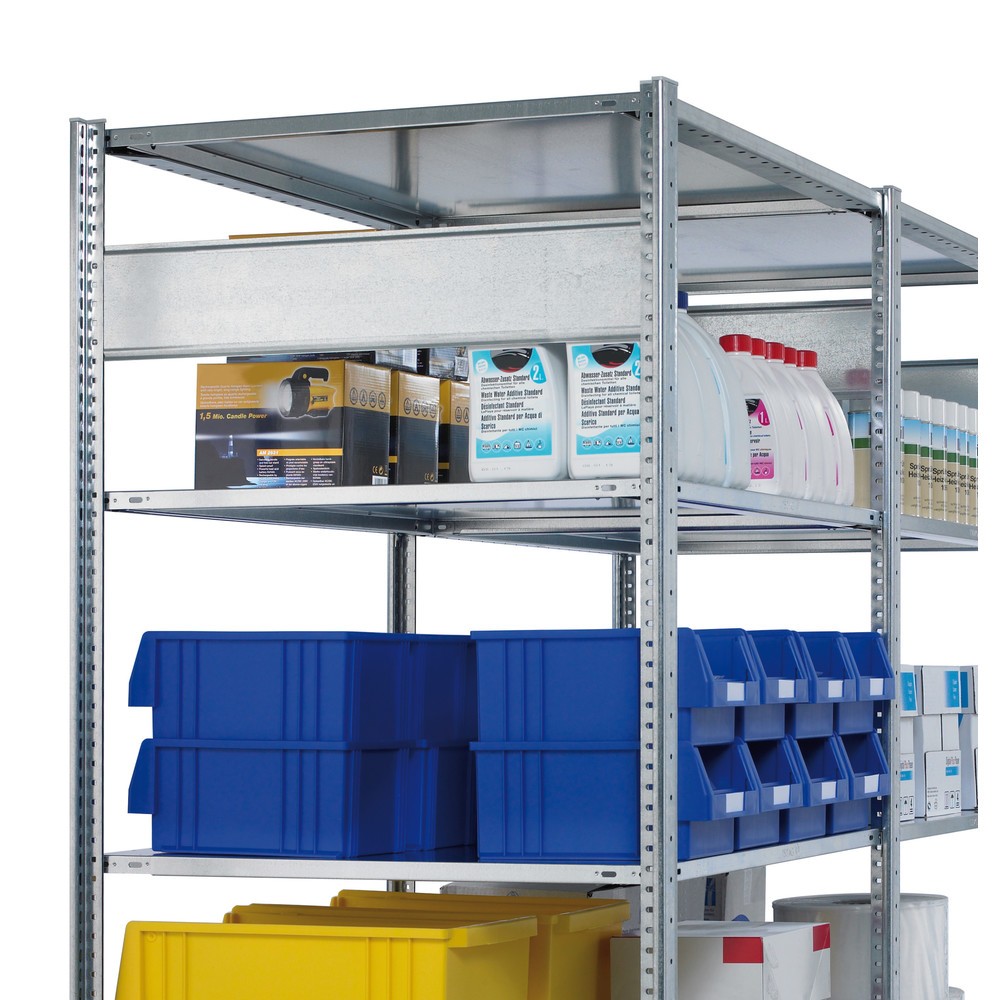 Produktabbildung Nr. 2: Längenriegel für SCHULTE Fachbodenregal, verzinkt, Breite 750 mm, geeignet für Fachboden MULTIplus85/150