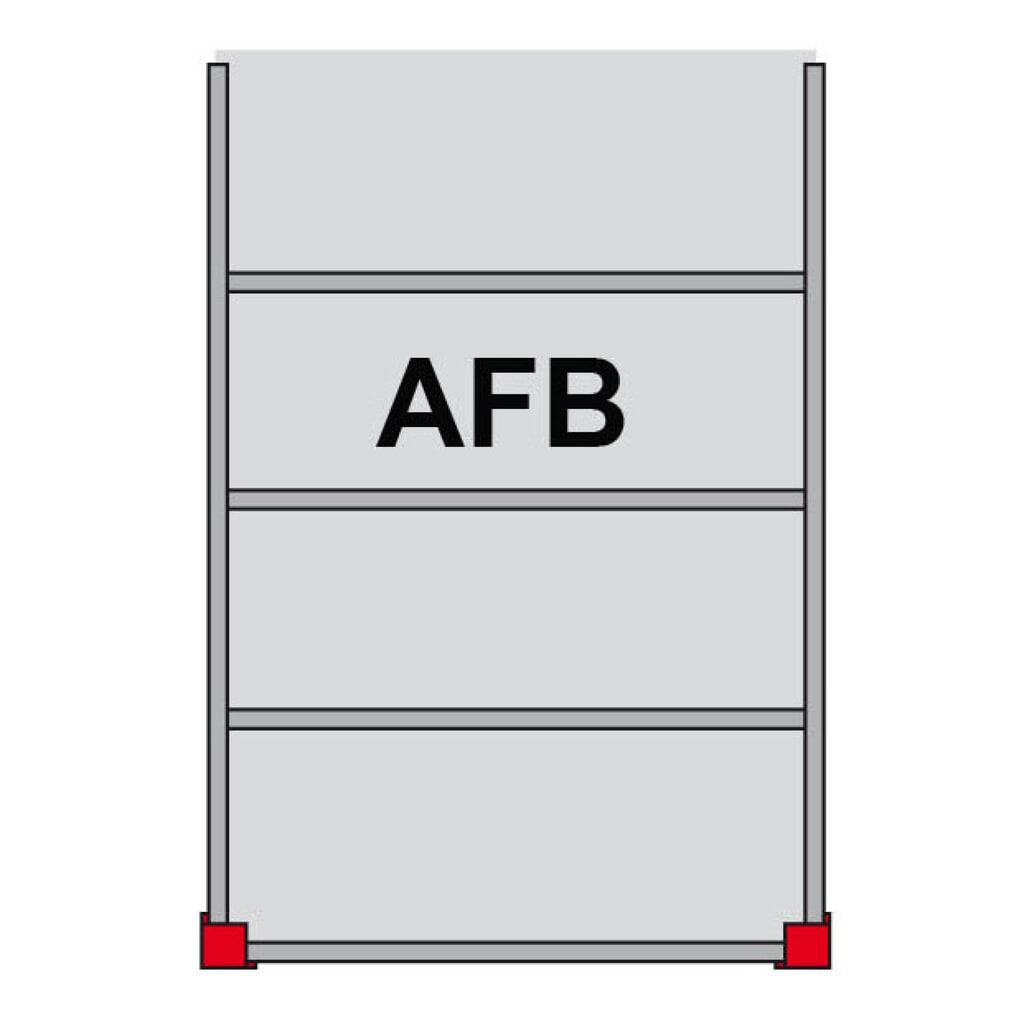 Produktabbildung: Lagerbühnen-Modulsystem AF, TK 350 kg/m², BxT 4.000 x 3.000 mm, enzianblau