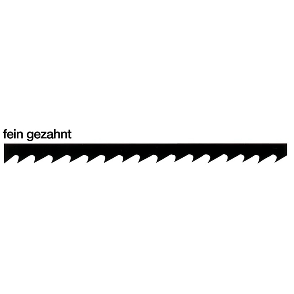 Laubsägeblatt Finis L.13cm Nr.1 (FEIN) f.MET Produktabbildung: Laubsägeblatt Finis L.13cm Nr.1 (FEIN) f.MET